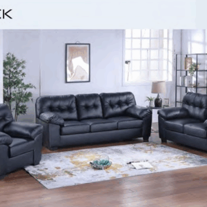 1430 - LIVING ROOM SOFA LOVESEAT BLACK