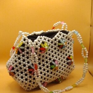 China market depot bead hand bag